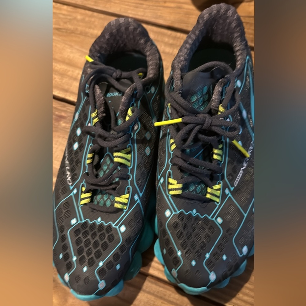 Black and Teal Athletic Shoes